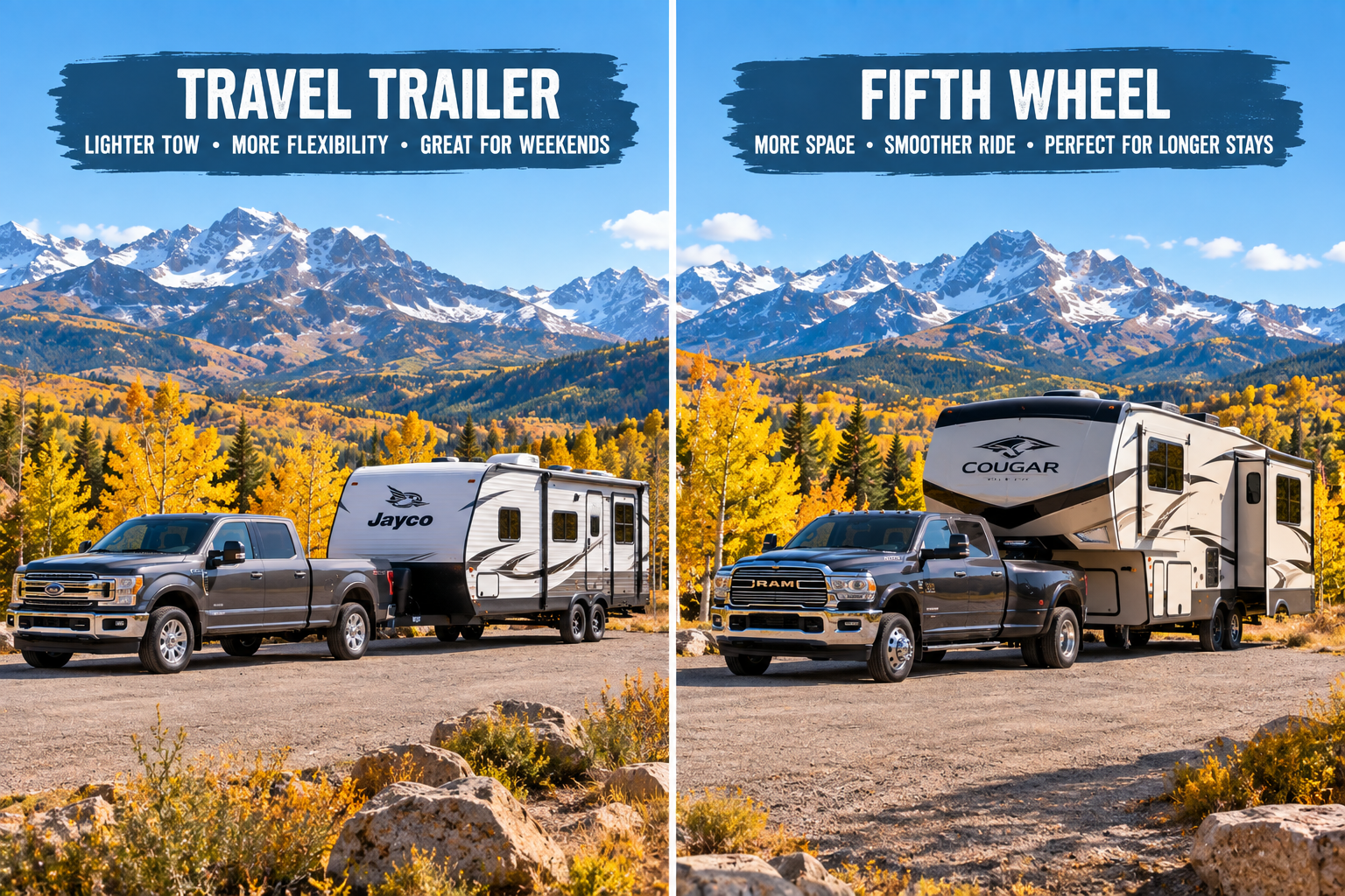 Towing vs. Hitching: Travel Trailers vs. Fifth Wheels for Colorado Adventurers — All Star Rv Blog